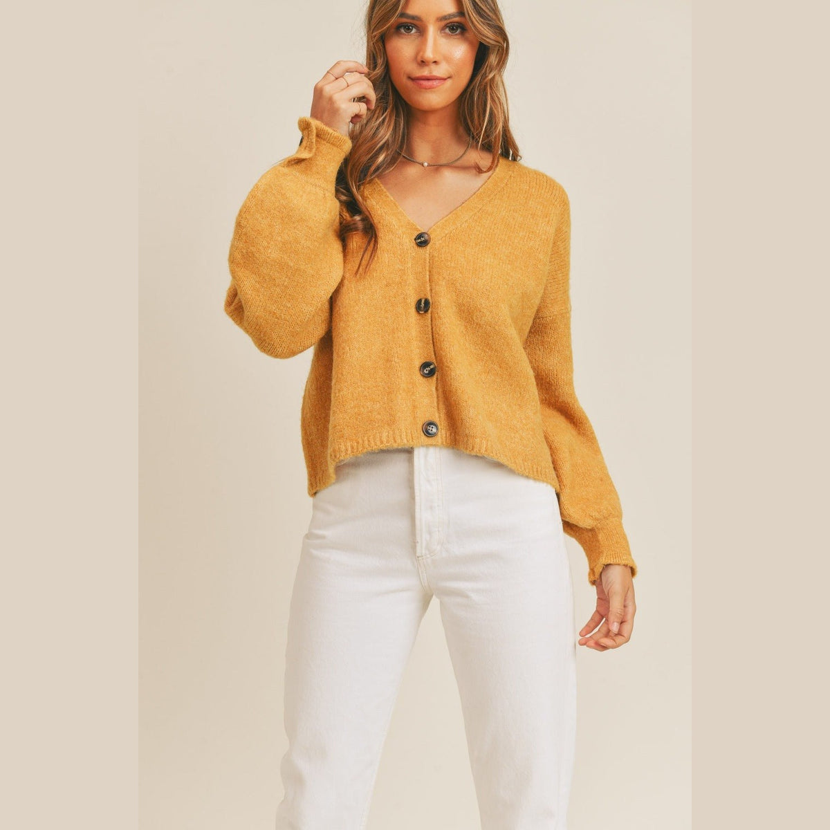 MABLE Long Sleeve Button Down Sweater Cardigan