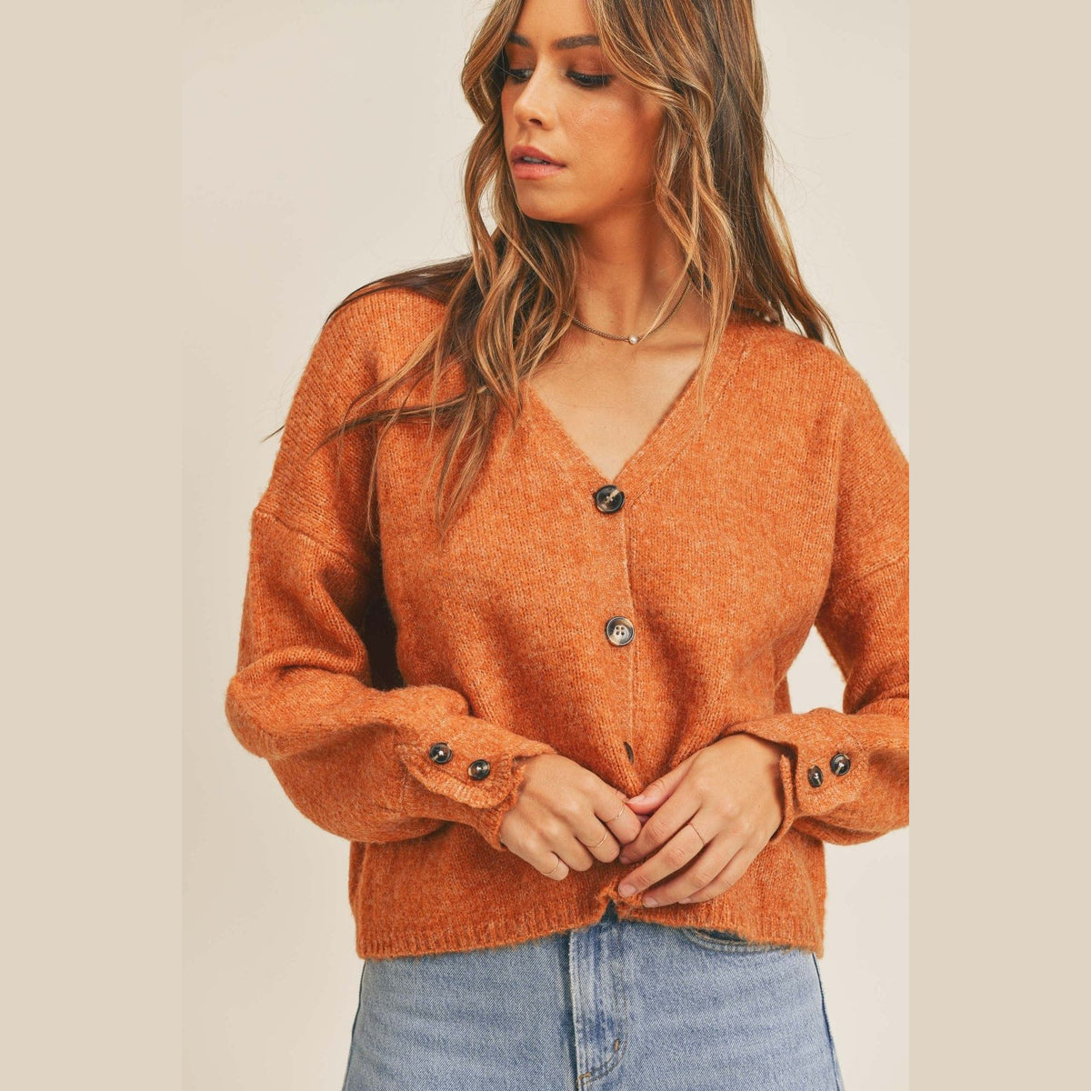 MABLE Long Sleeve Button Down Sweater Cardigan