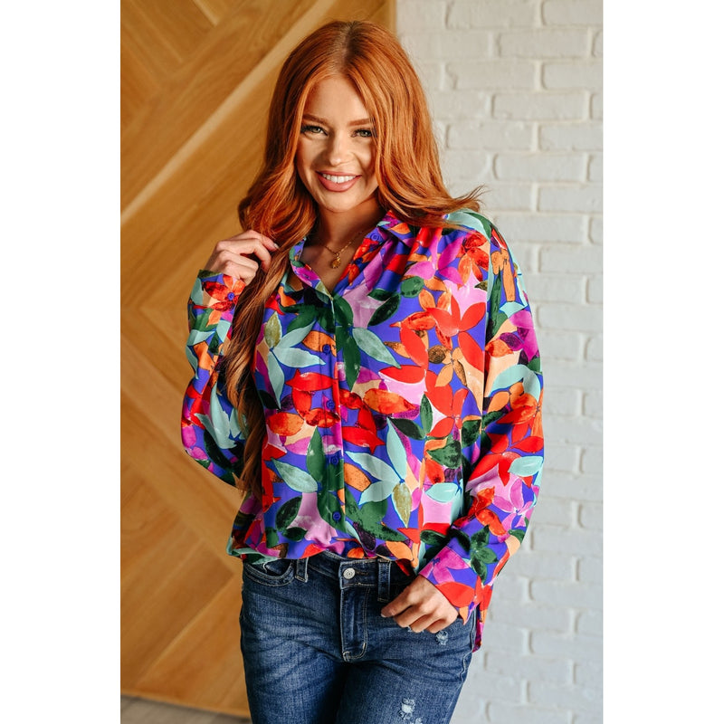 Make Like a Tree and Leaf Button Up Blouse