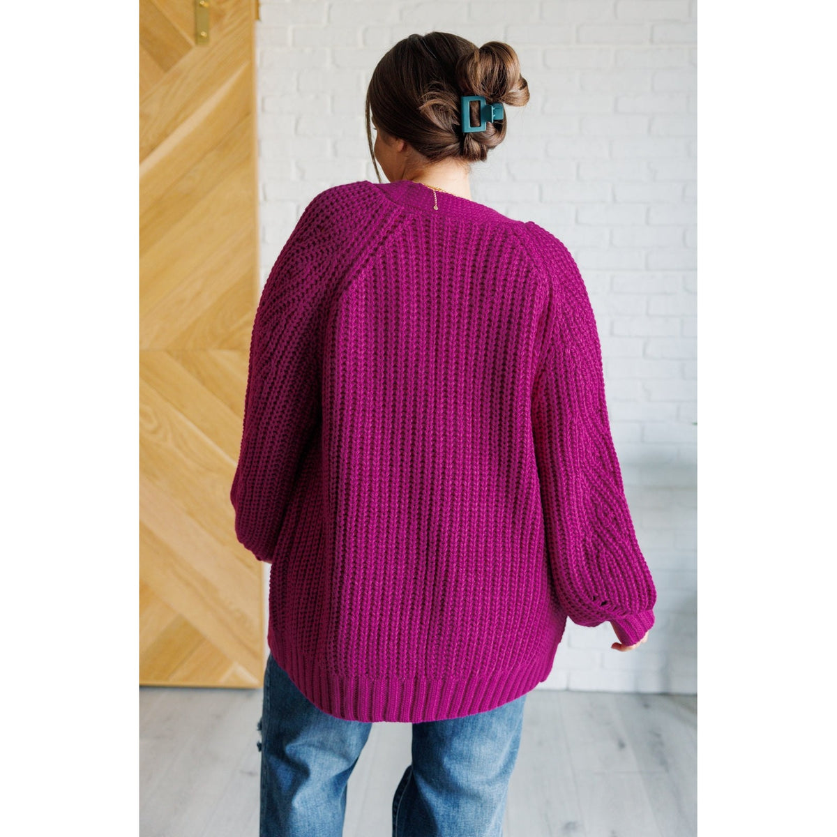 Maybe Monday Cardigan in Berry