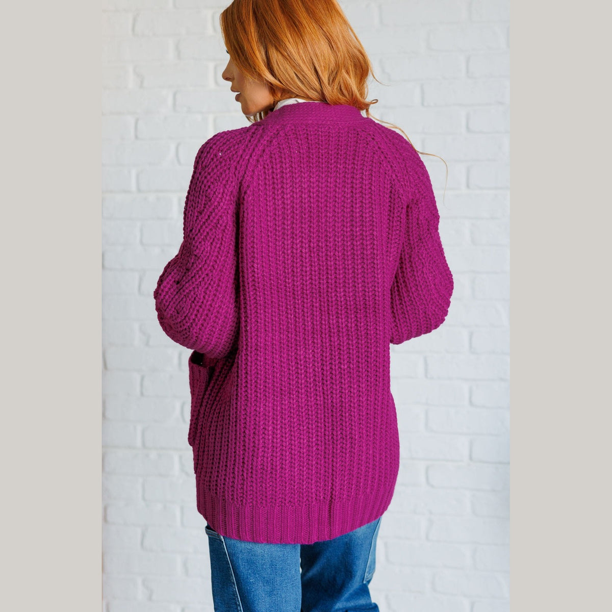 Maybe Monday Cardigan in Berry