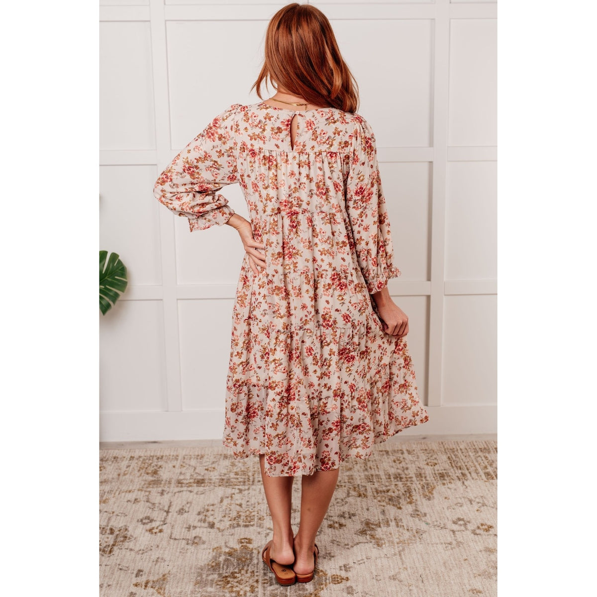 Next to You Balloon Sleeve Floral Dress