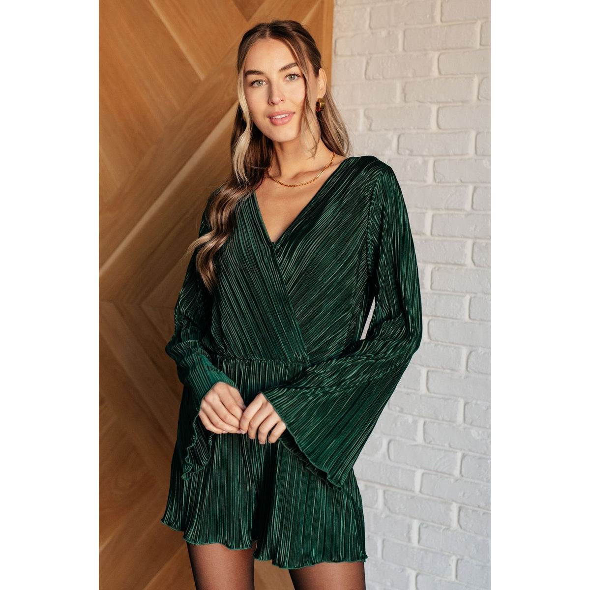 Night In Plisse Romper