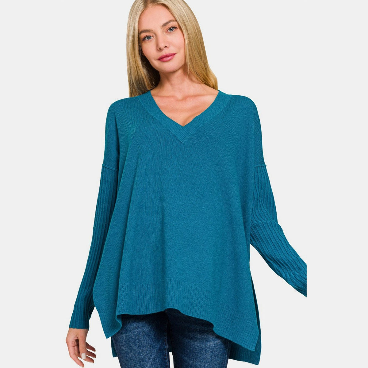 Oceanside High-Low Sweater