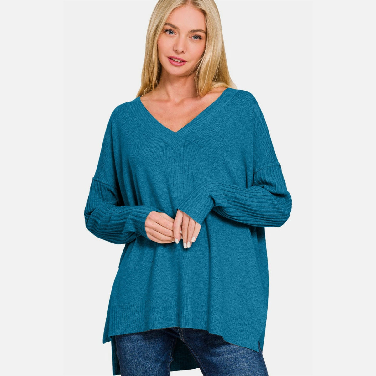 Oceanside High-Low Sweater