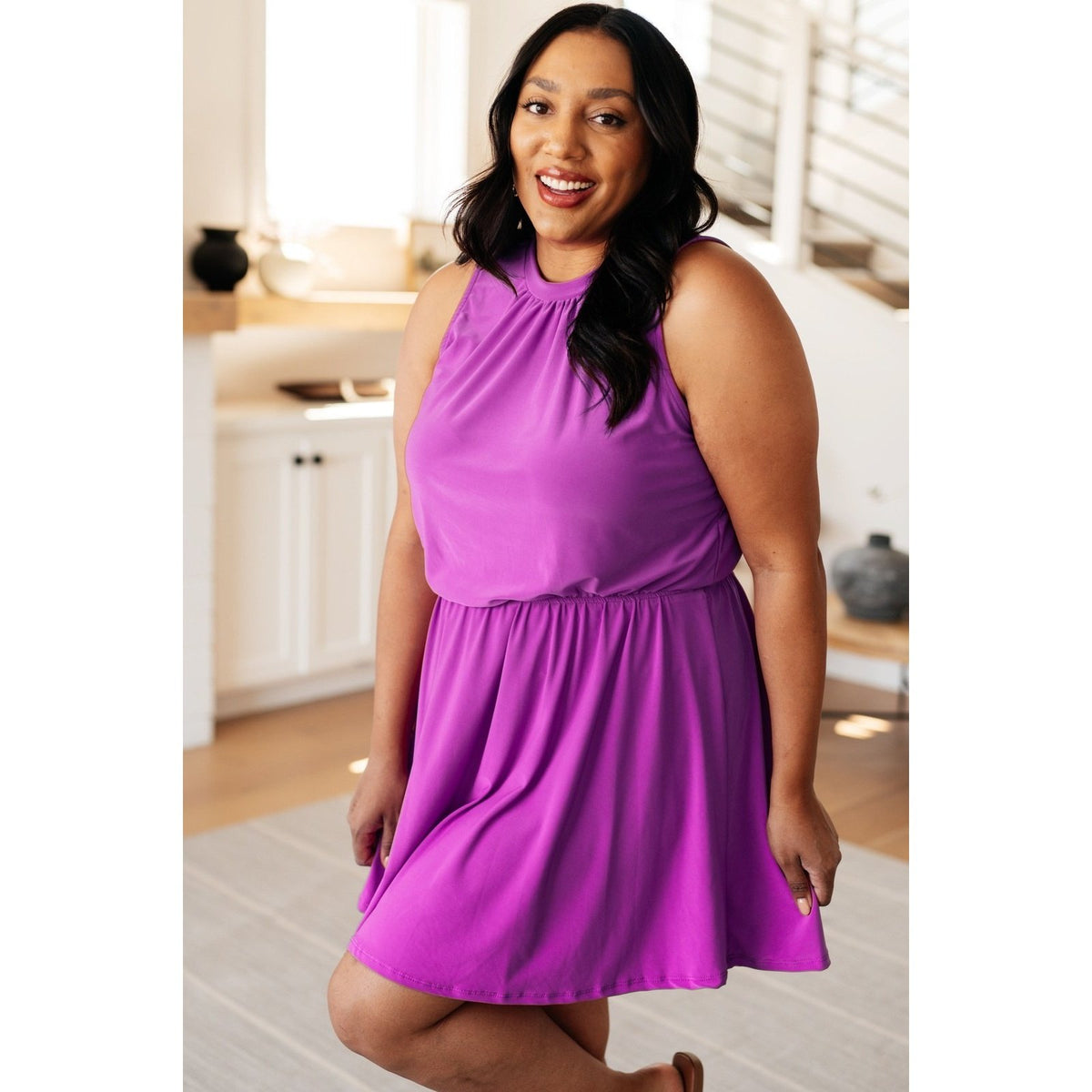 One Of Us Purple Romper Dress