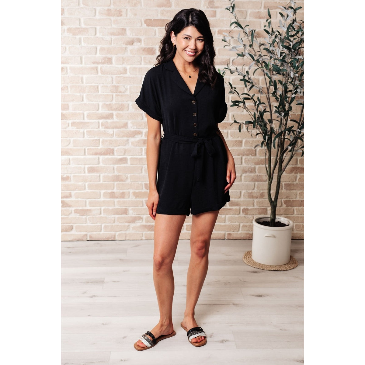 Out And About V-Neck Romper