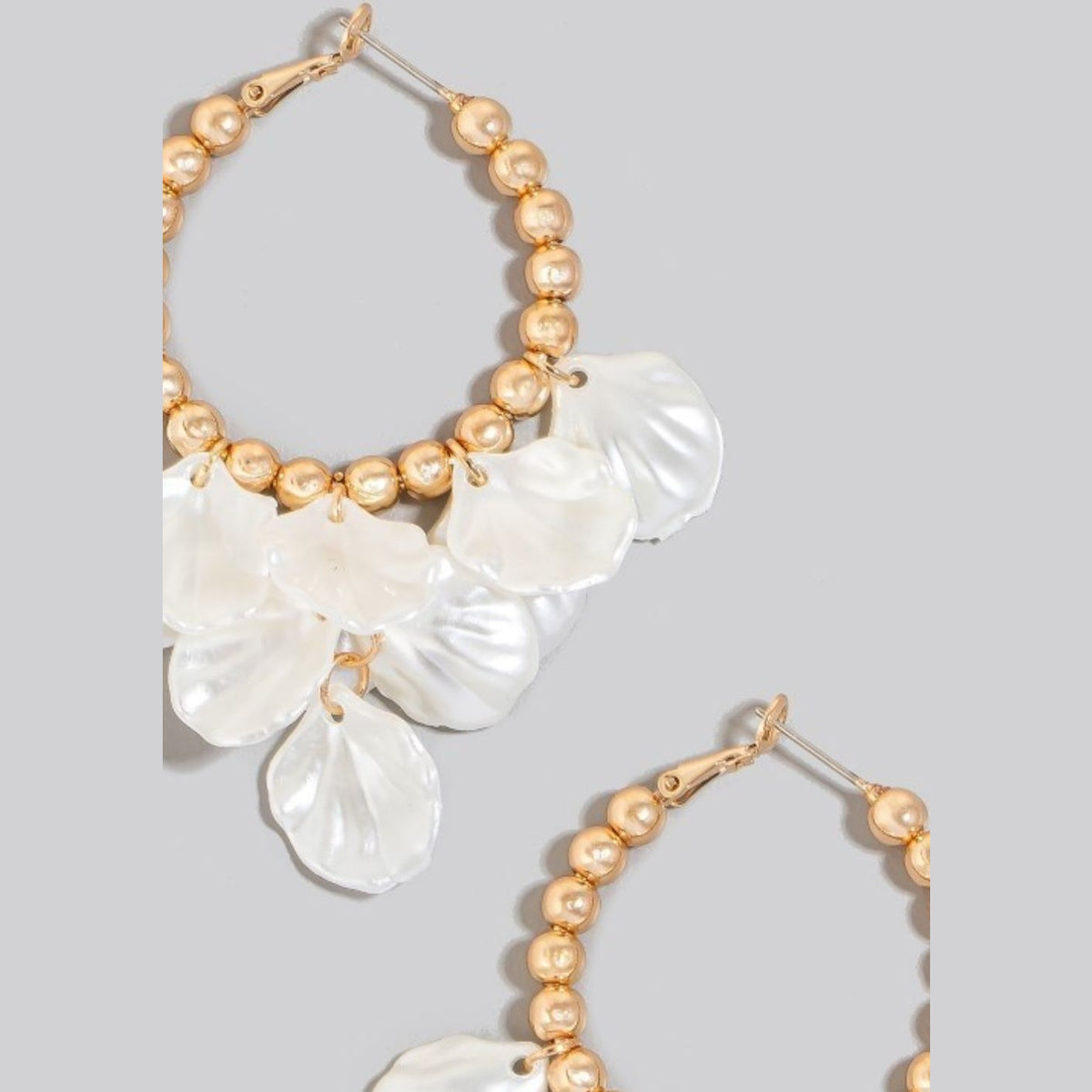 Petals and Pearls Hoop Earrings