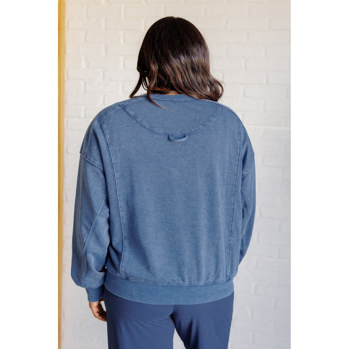 Quick Fix Mineral Wash Crew Neck Pullover in Psychic