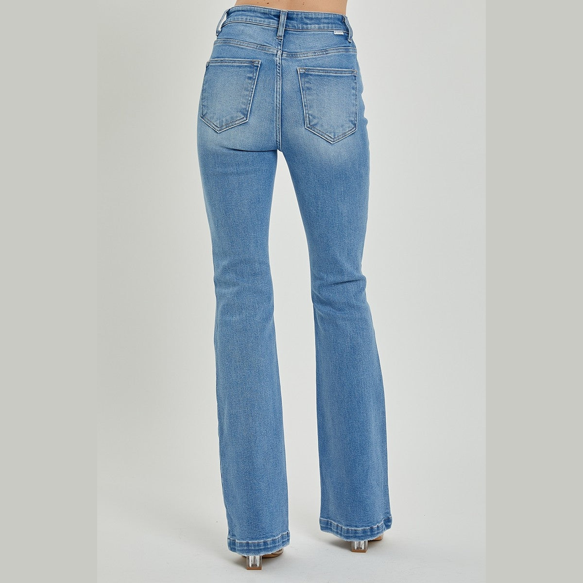 RISEN Full Size High Rise Button Fly Bootcut Jeans