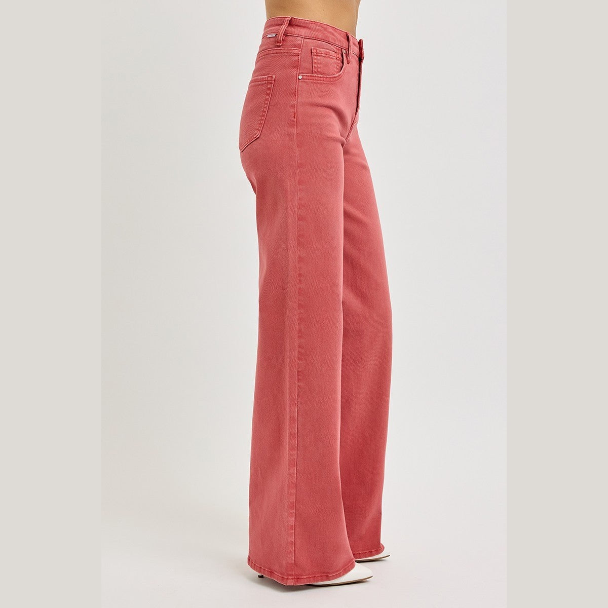 RISEN Full Size High Rise Tummy Control Wide Leg Jeans