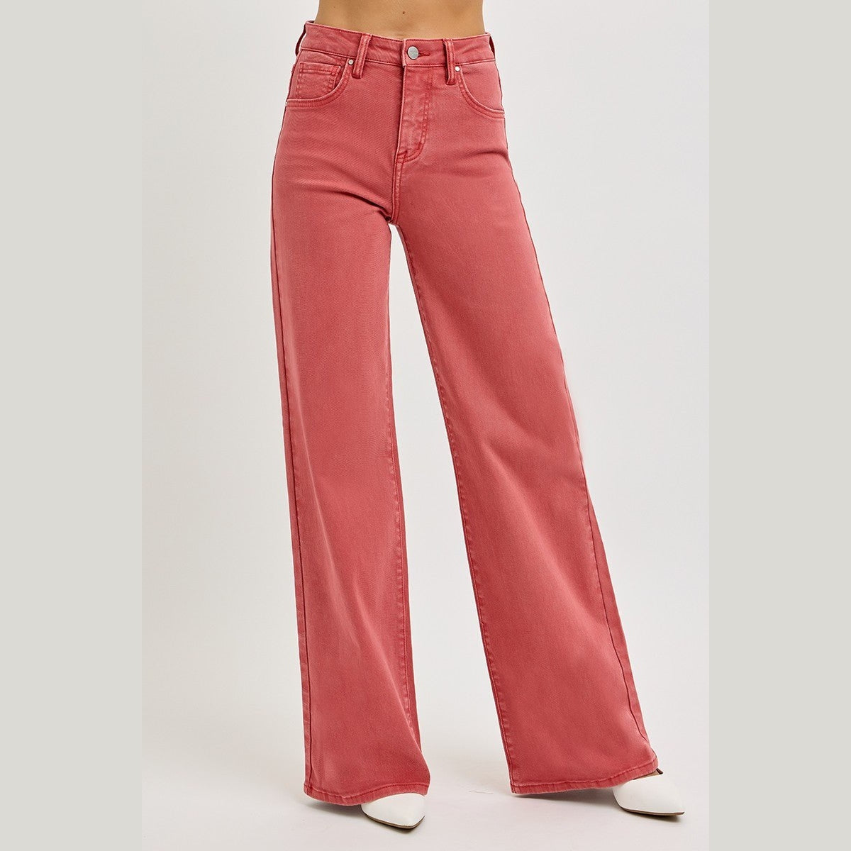 RISEN Full Size High Rise Tummy Control Wide Leg Jeans