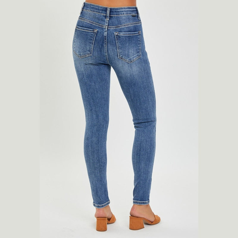 RISEN Full Size Mid Rise Ankle Skinny Jeans