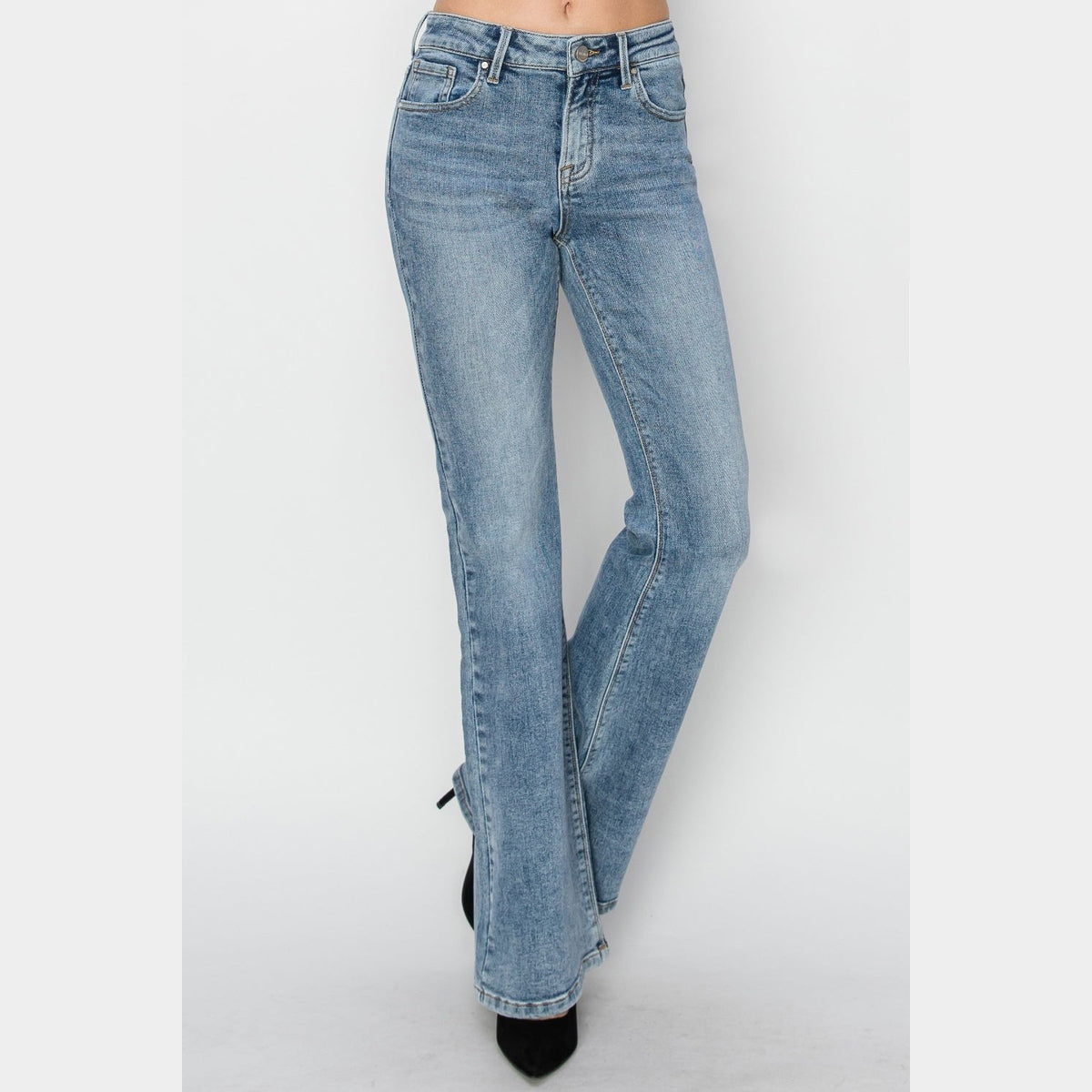 RISEN Full Size Mid Rise Bootcut Jeans