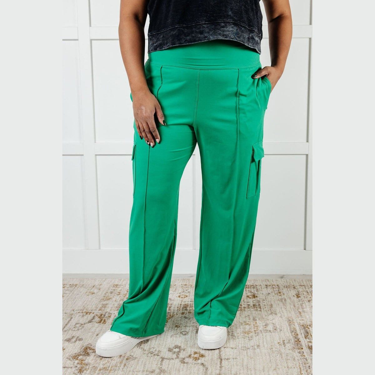 Race to Relax Cargo Pants in Emerald Green