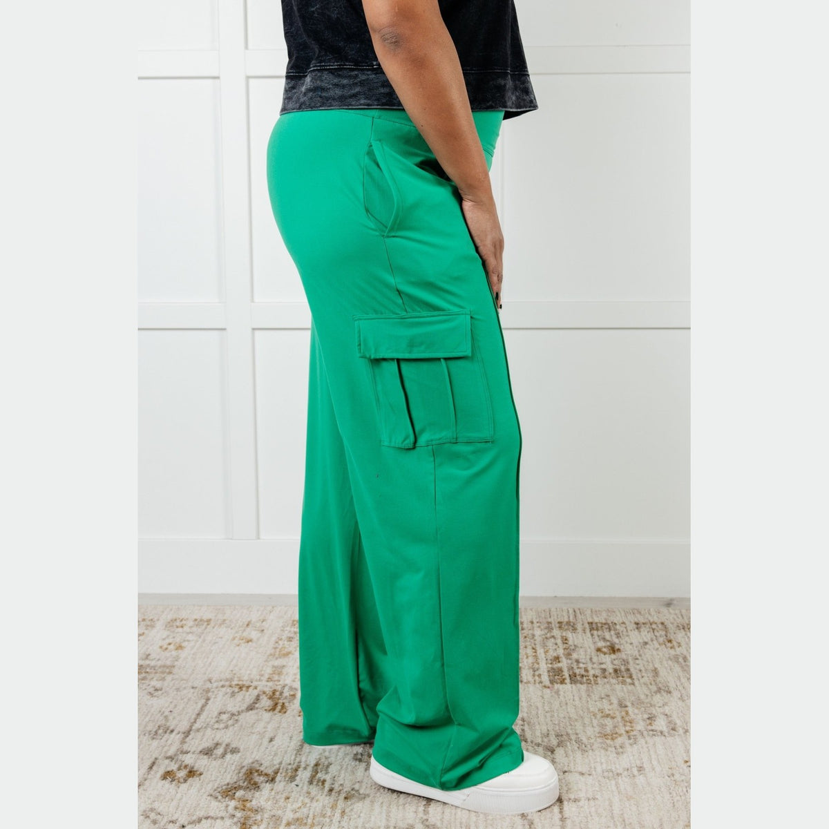 Race to Relax Cargo Pants in Emerald Green