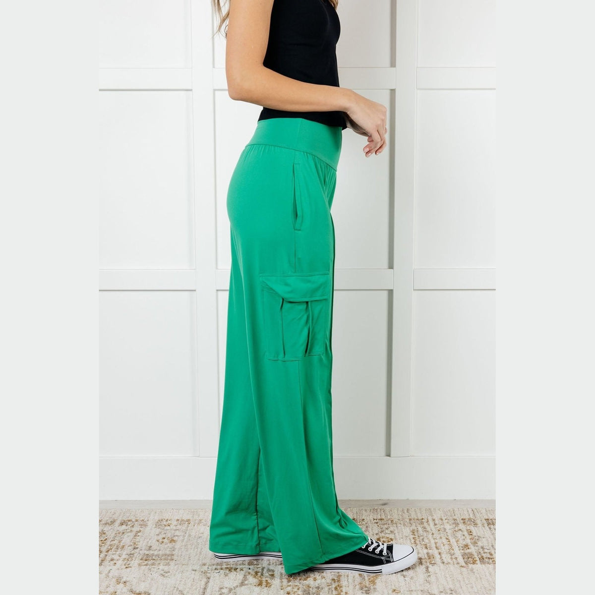 Race to Relax Cargo Pants in Emerald Green