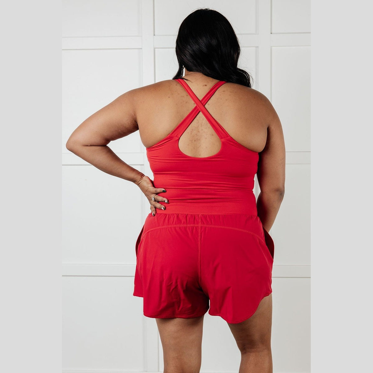 Raising Heart Rate Cutout Runsie In True Red