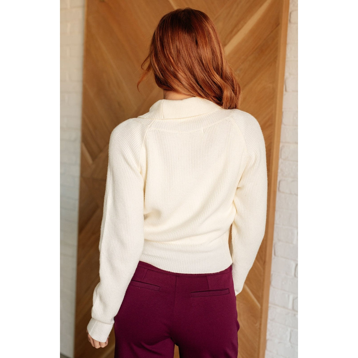 Requisite Request Surplice Crop Sweater