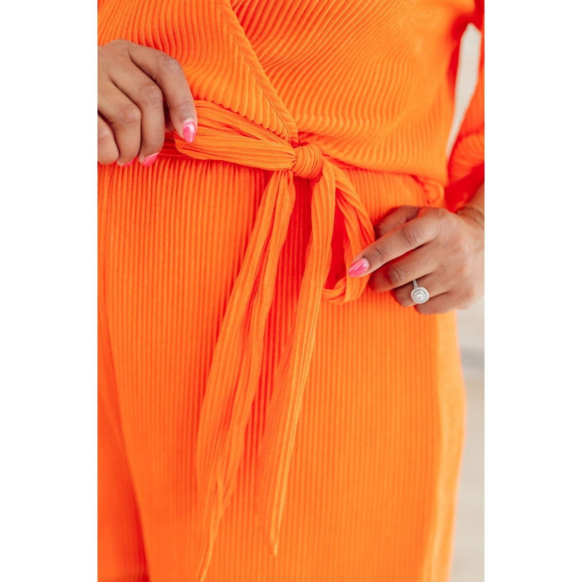 Roll With me Romper in Tangerine