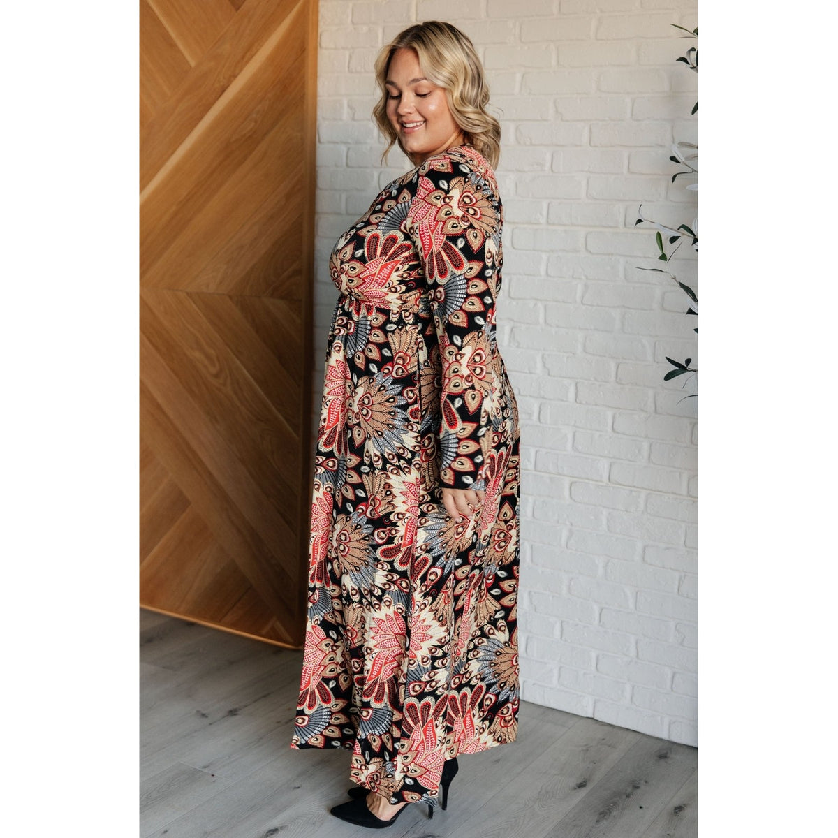 Send it Over Faux Wrap Maxi Dress