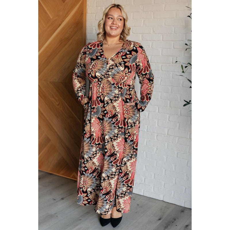 Send it Over Faux Wrap Maxi Dress