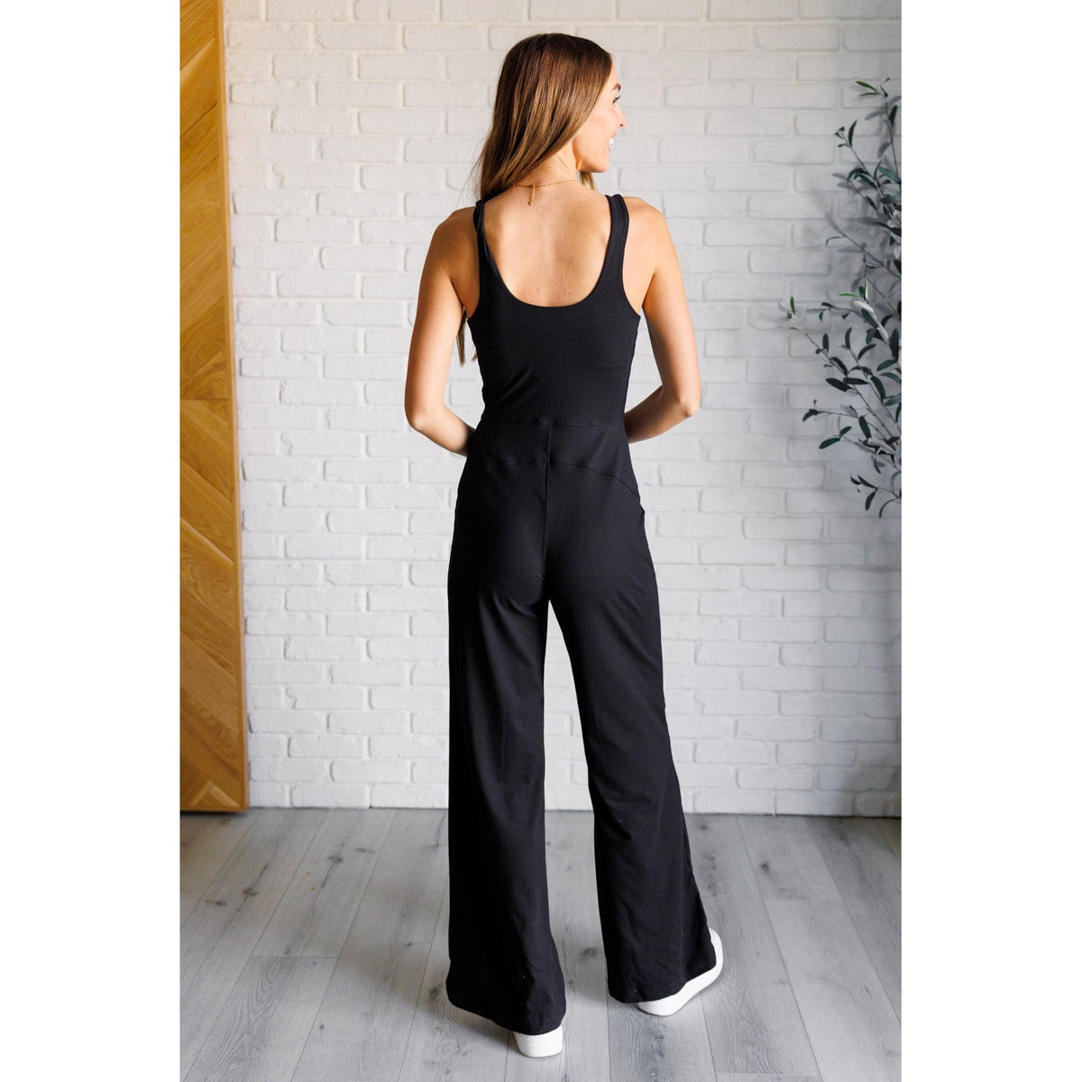 Shavasana Everyday Wide Leg Jumpsuit in Black