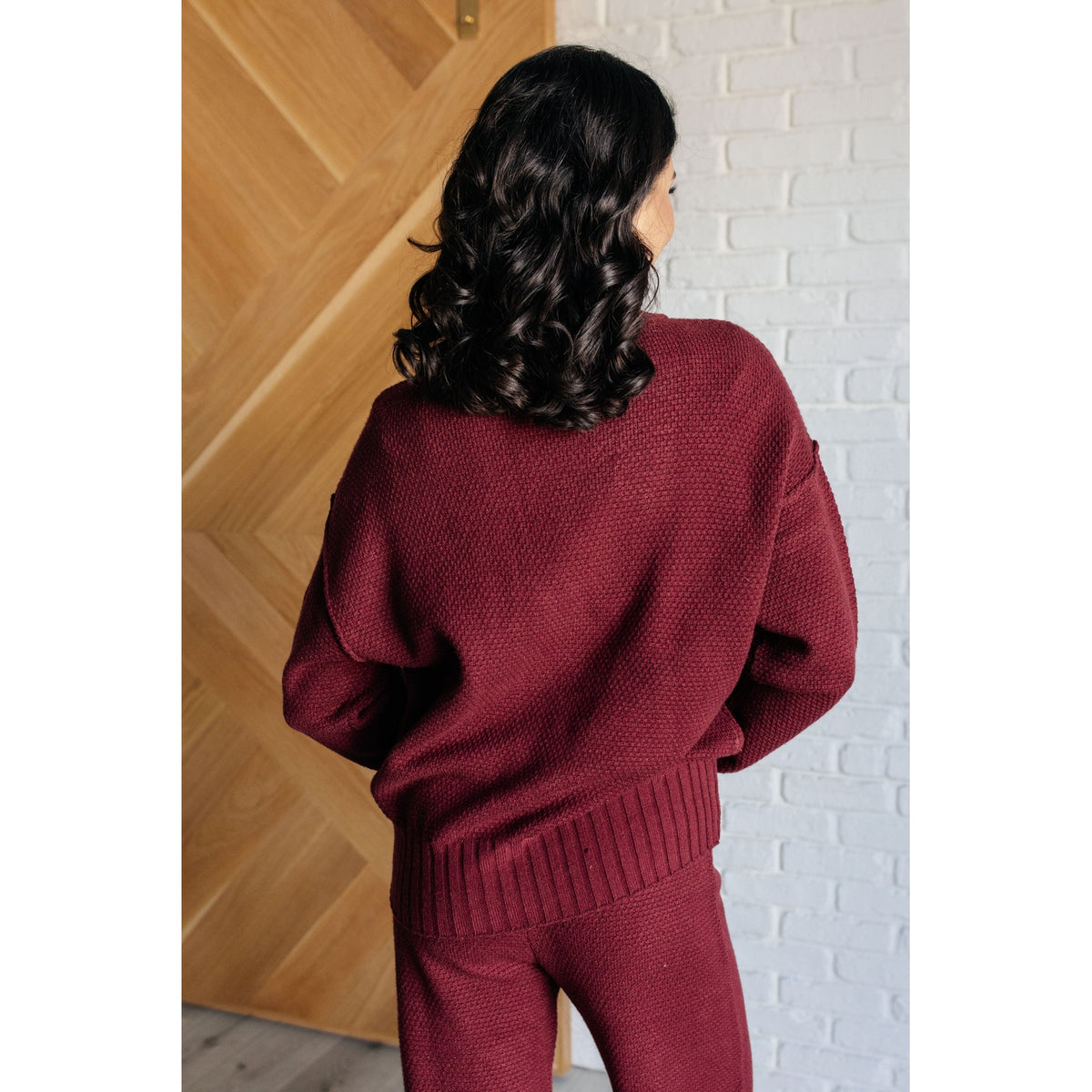 Simple Solution Knit Set in Wine