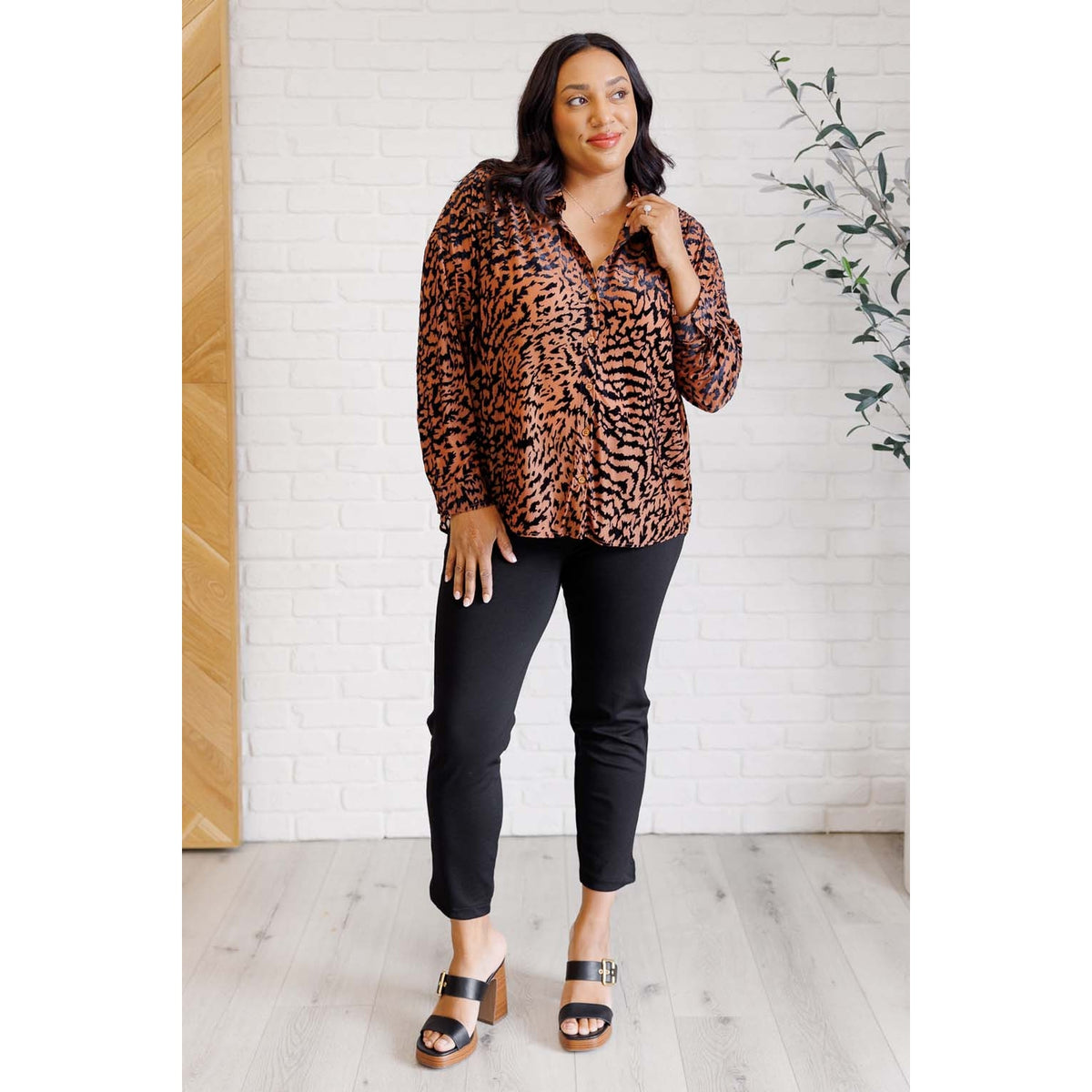 So Fierce Animal Print Blouse