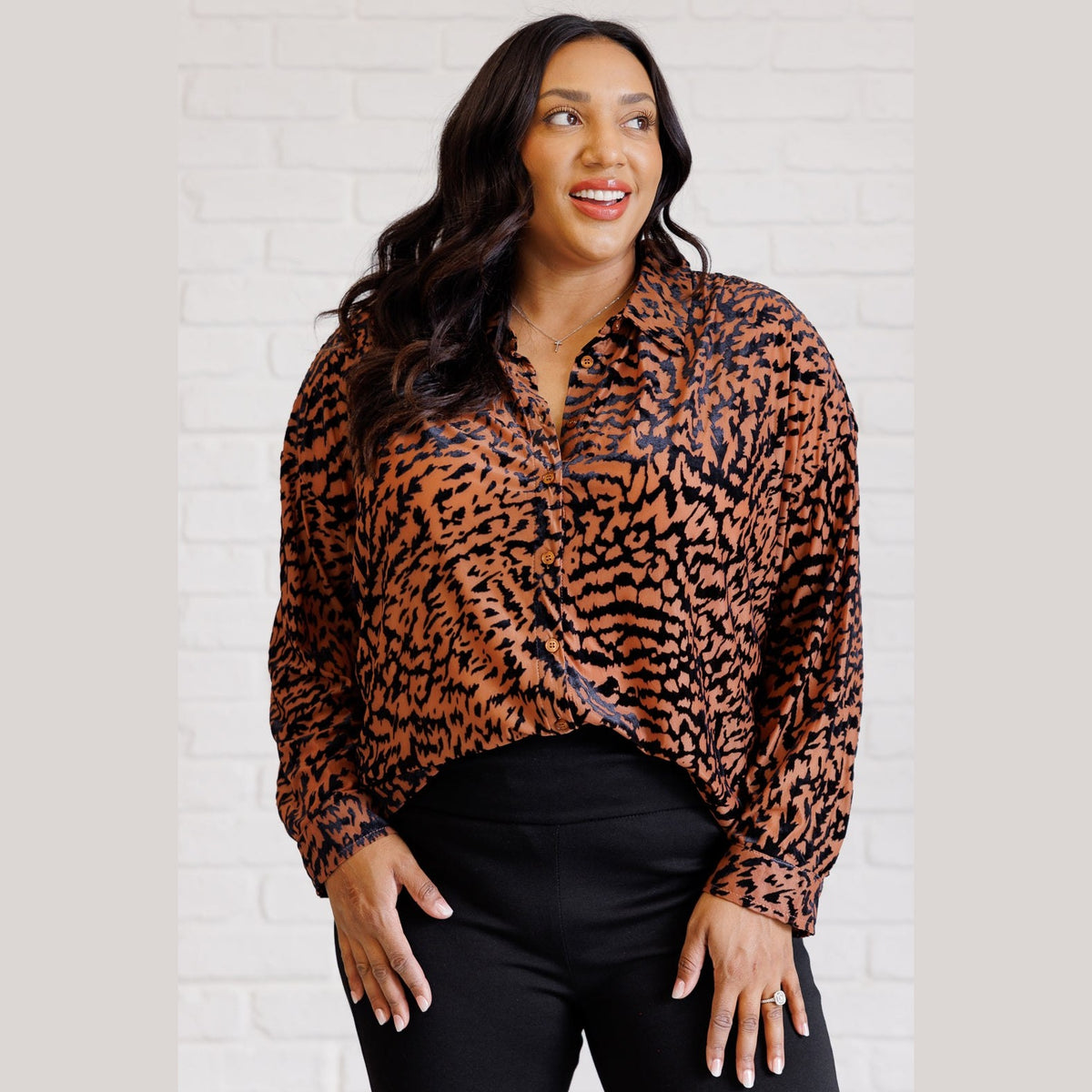 So Fierce Animal Print Blouse