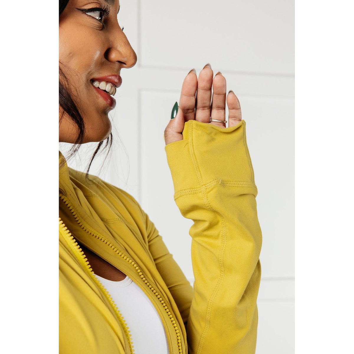 Staying Swift Activewear Jacket in Yellow Pear