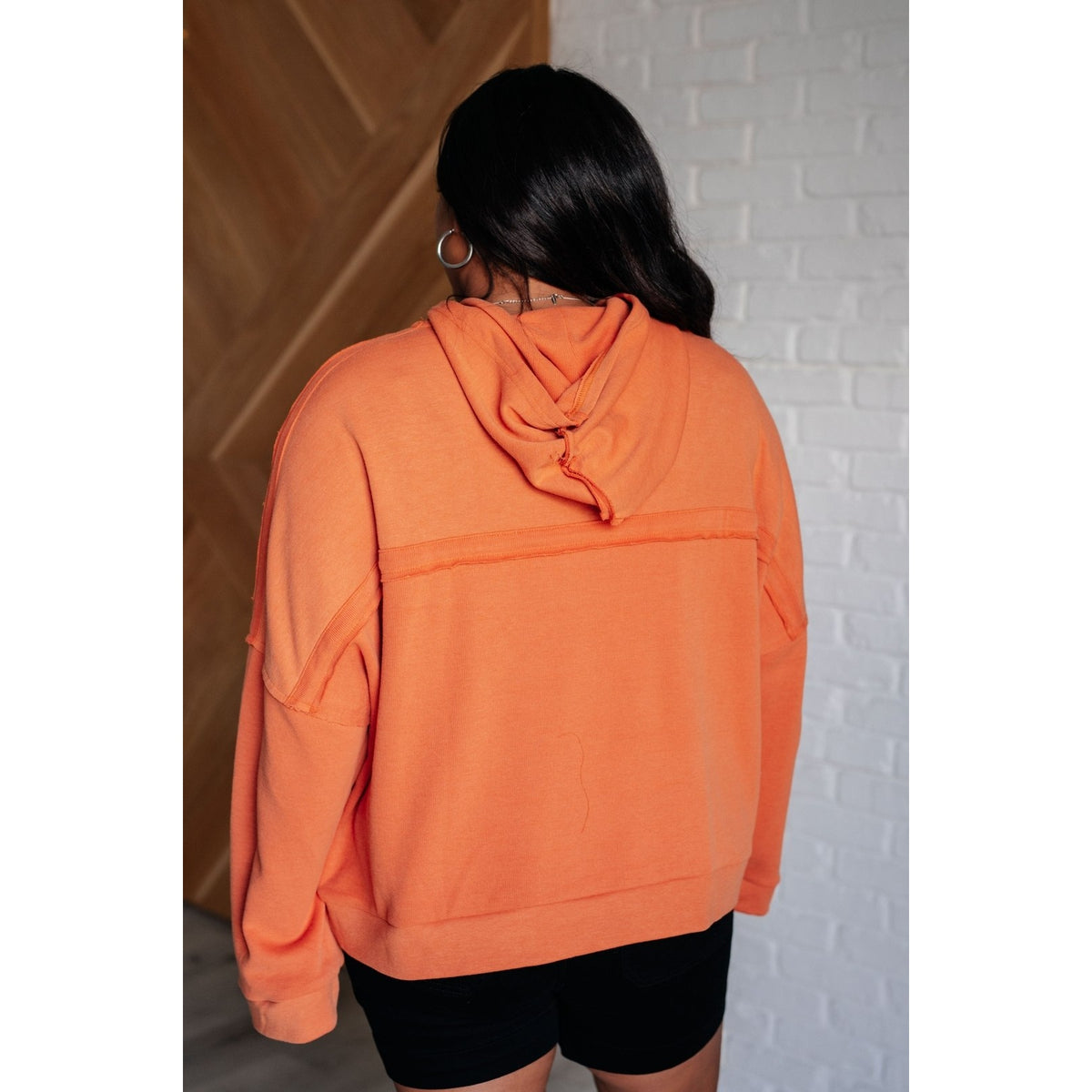 Throwback Heartthrob Hoodie in Orange