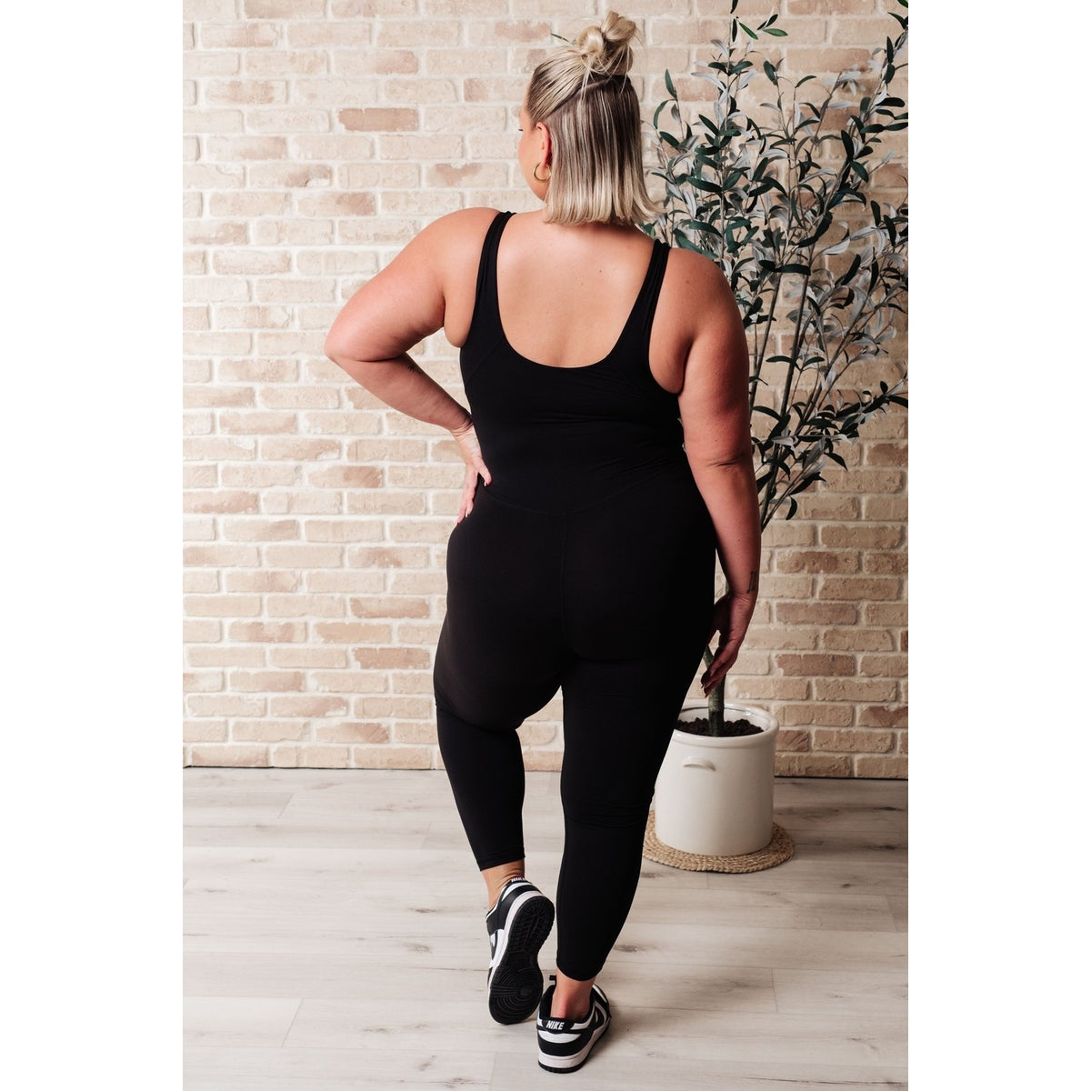 Way to Push Active Bodysuit in Black