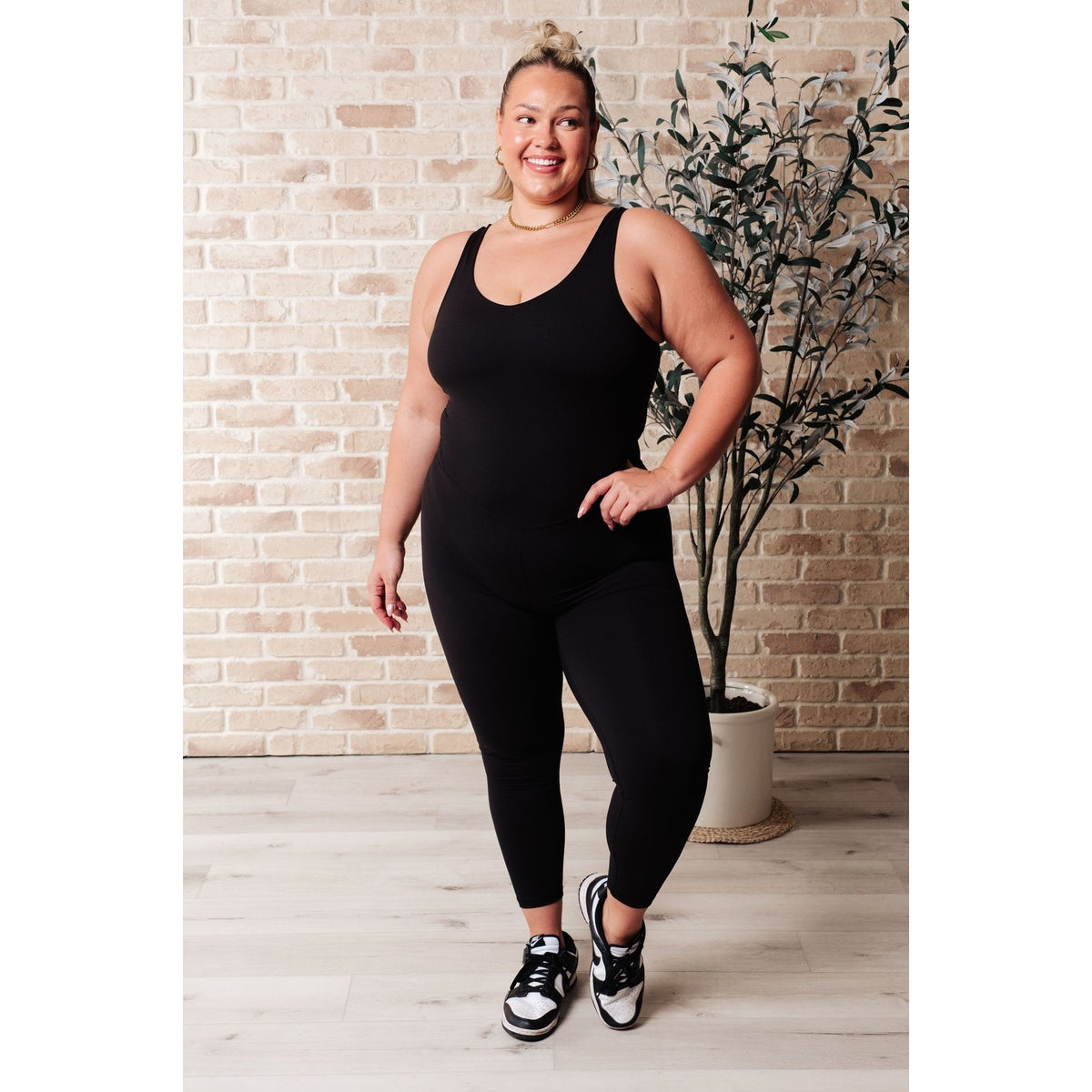 Way to Push Active Bodysuit in Black