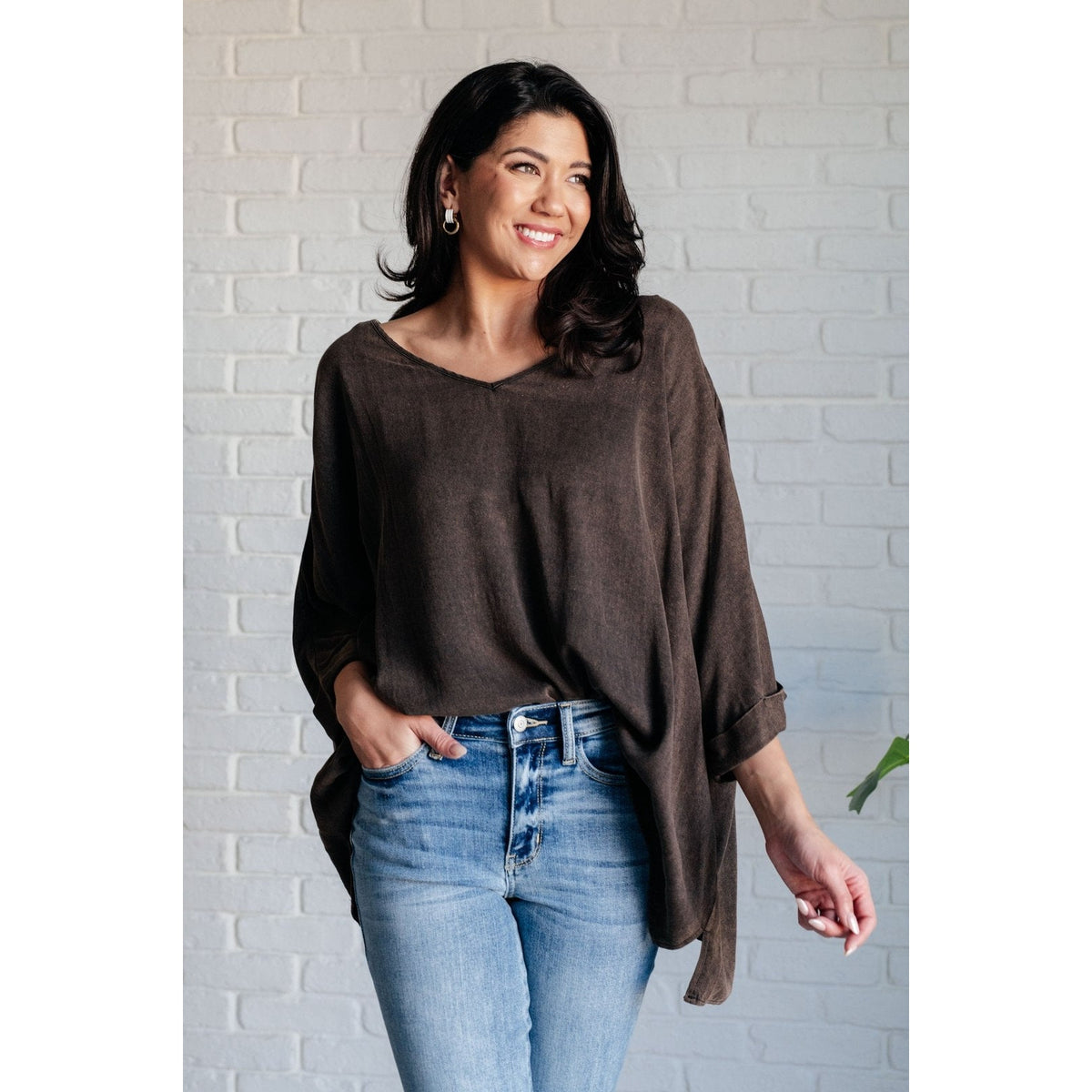 Wishy Washy Mineral Washed Oversized Top