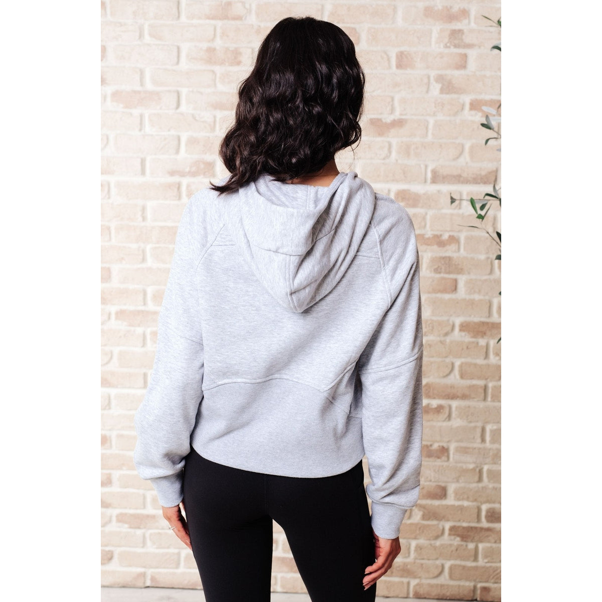 Working Up A Sweat Hooded Pullover in Grey