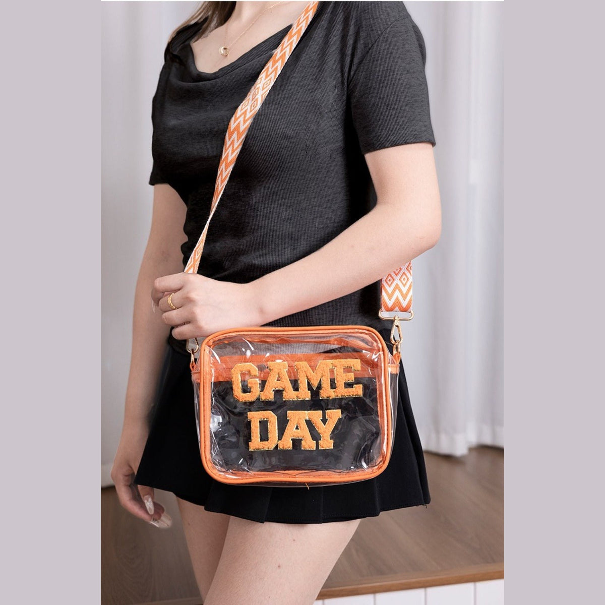 Zenana GAME DAY Stadium Approved Transparent Crossbody Bag