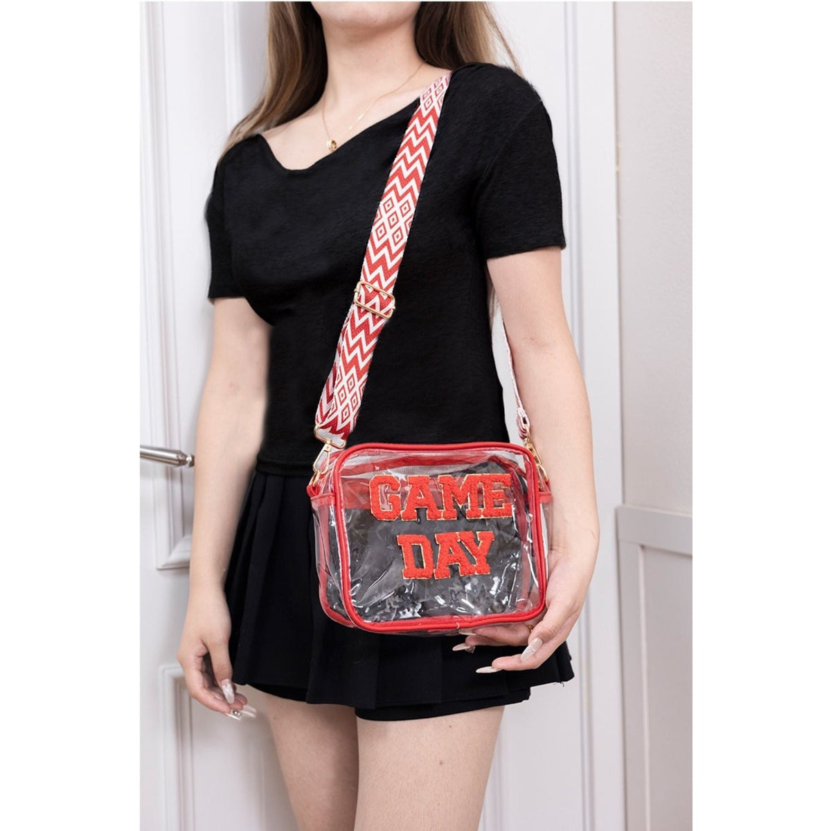 Zenana GAME DAY Stadium Approved Transparent Crossbody Bag