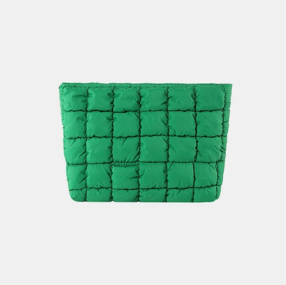 Zenana Quilted Puffy Pouch Clutch Bag