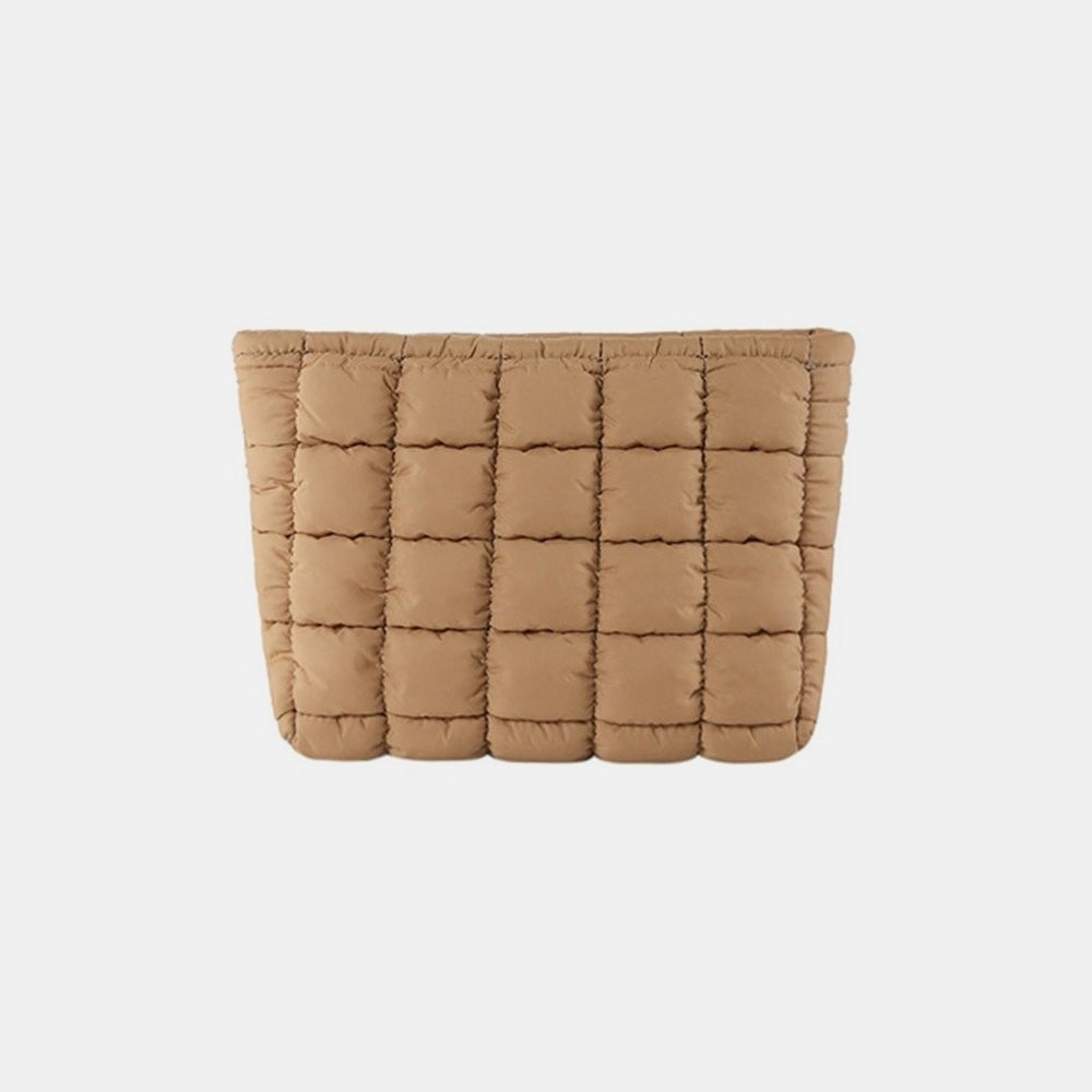 Zenana Quilted Puffy Pouch Clutch Bag