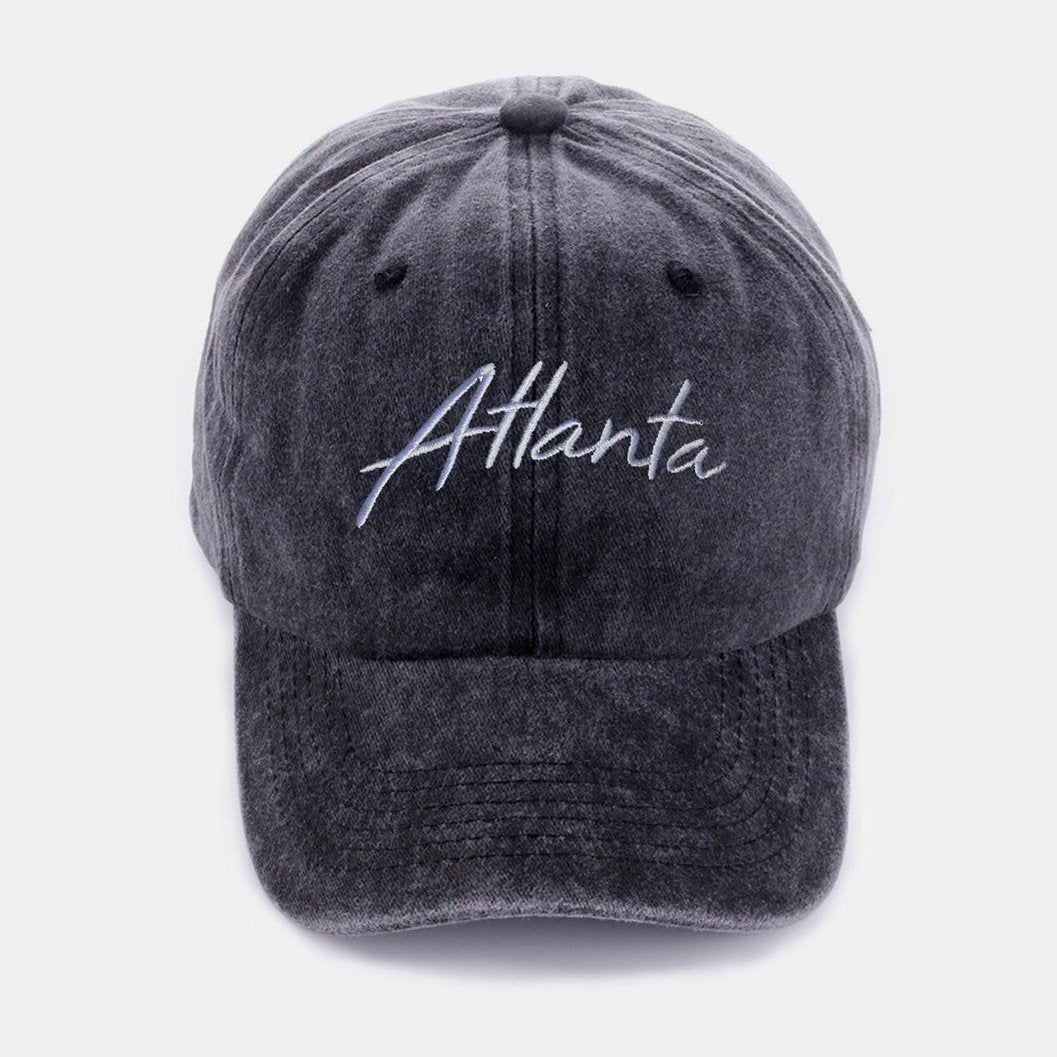 Zenana Washed ATLANTA Embroidered Baseball Cap