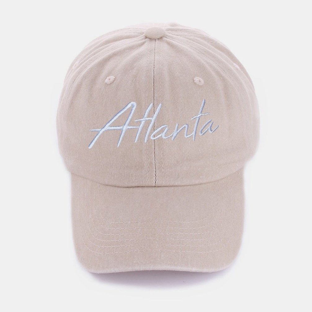 Zenana Washed ATLANTA Embroidered Baseball Cap