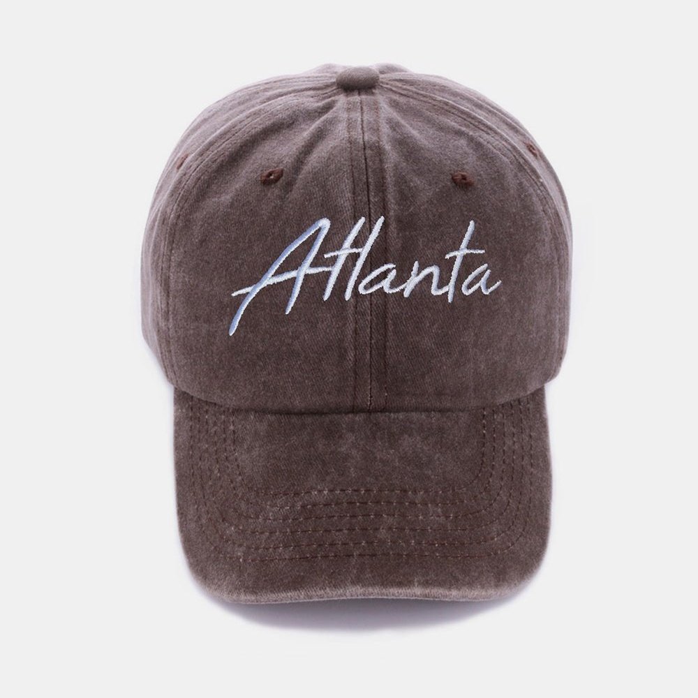 Zenana Washed ATLANTA Embroidered Baseball Cap