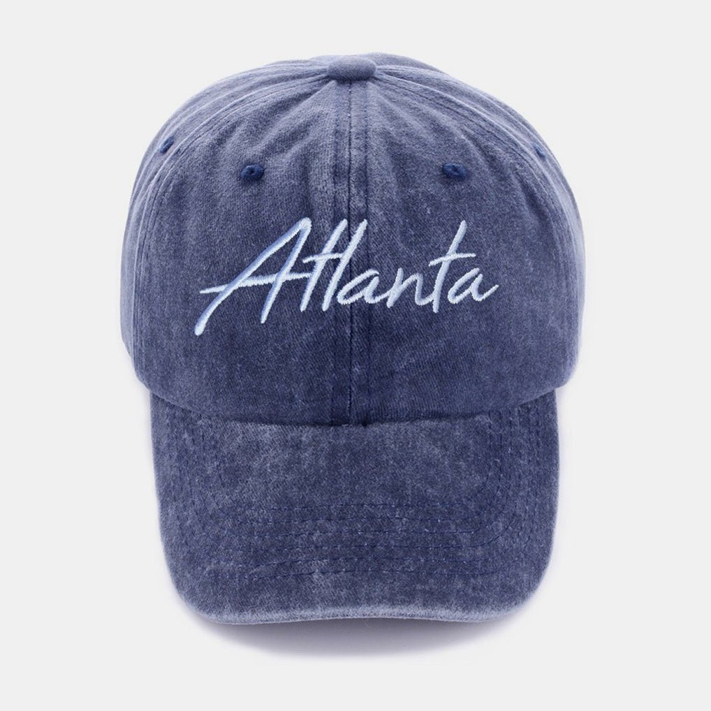 Zenana Washed ATLANTA Embroidered Baseball Cap