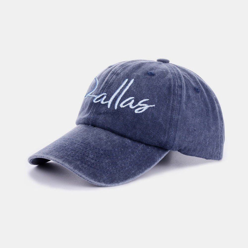 Zenana Washed DALLAS Embroidered Baseball Cap