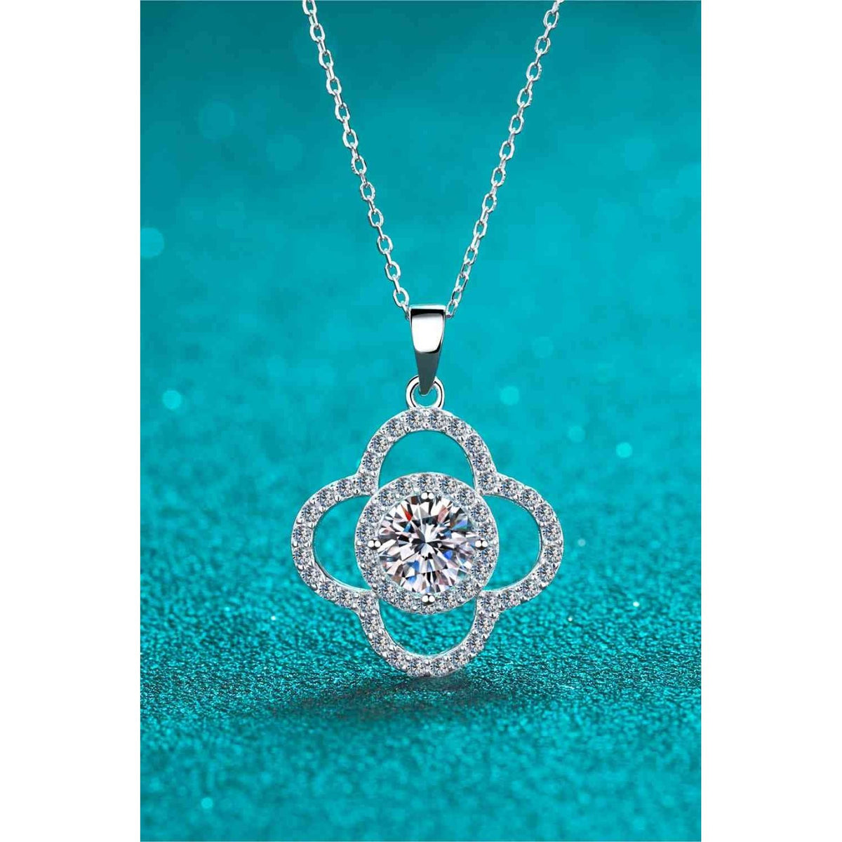 1 Carat Moissanite 925 Sterling Silver Necklace