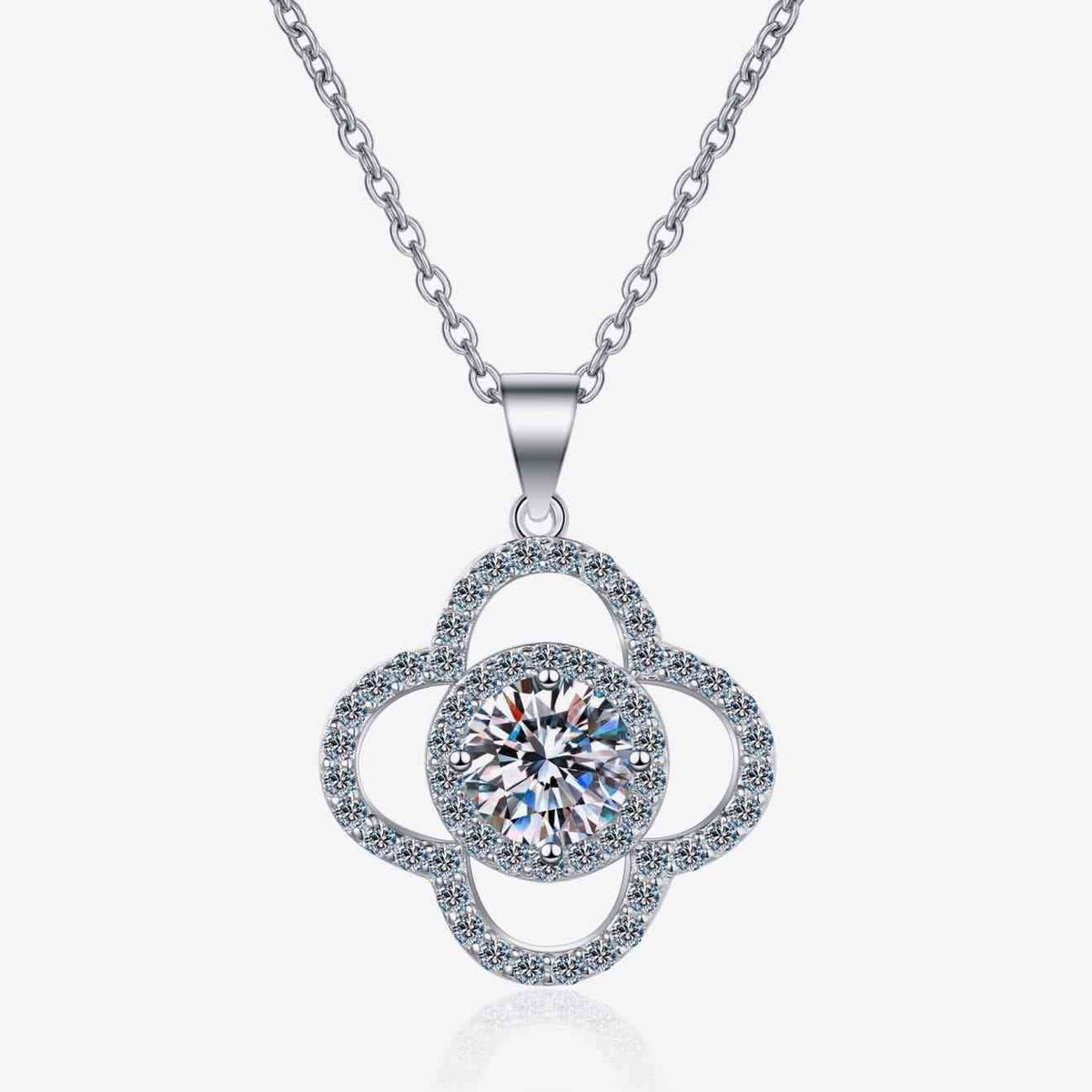 1 Carat Moissanite 925 Sterling Silver Necklace