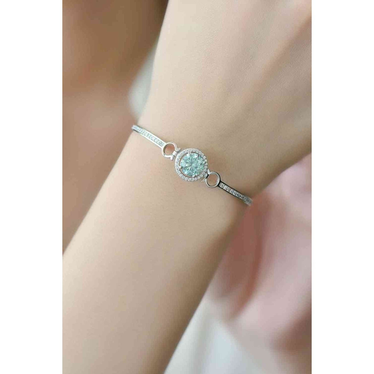 2 Carat Moissanite Platinum-Plated Bracelet