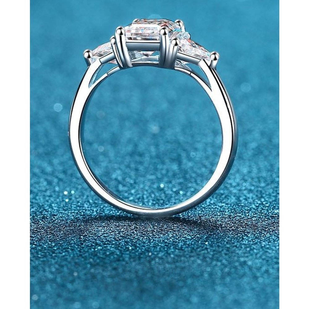 3 Carat Moissanite 925 Sterling Silver Rhodium-Plated Ring