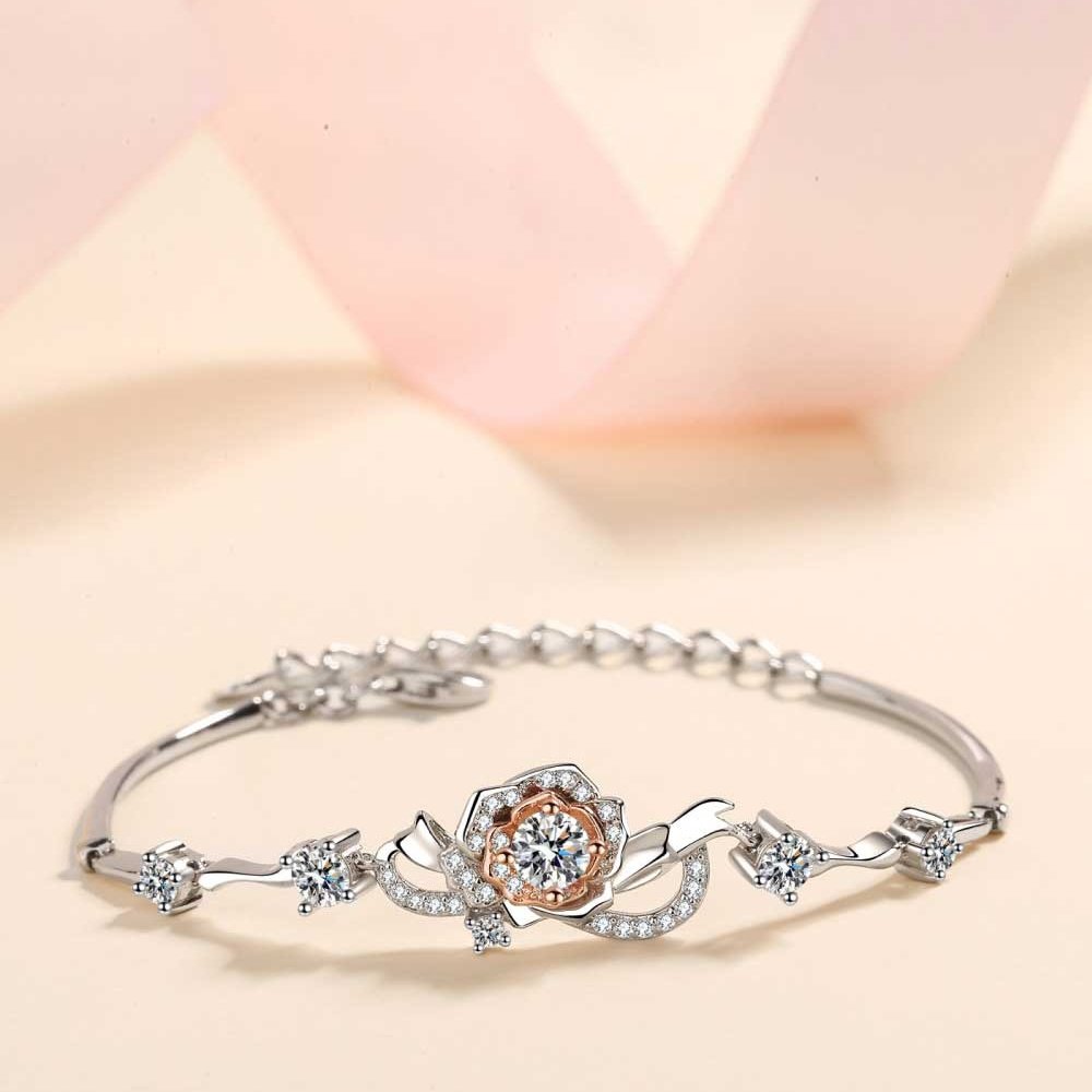 Princessa 925 Sterling Silver Moissanite Bracelet